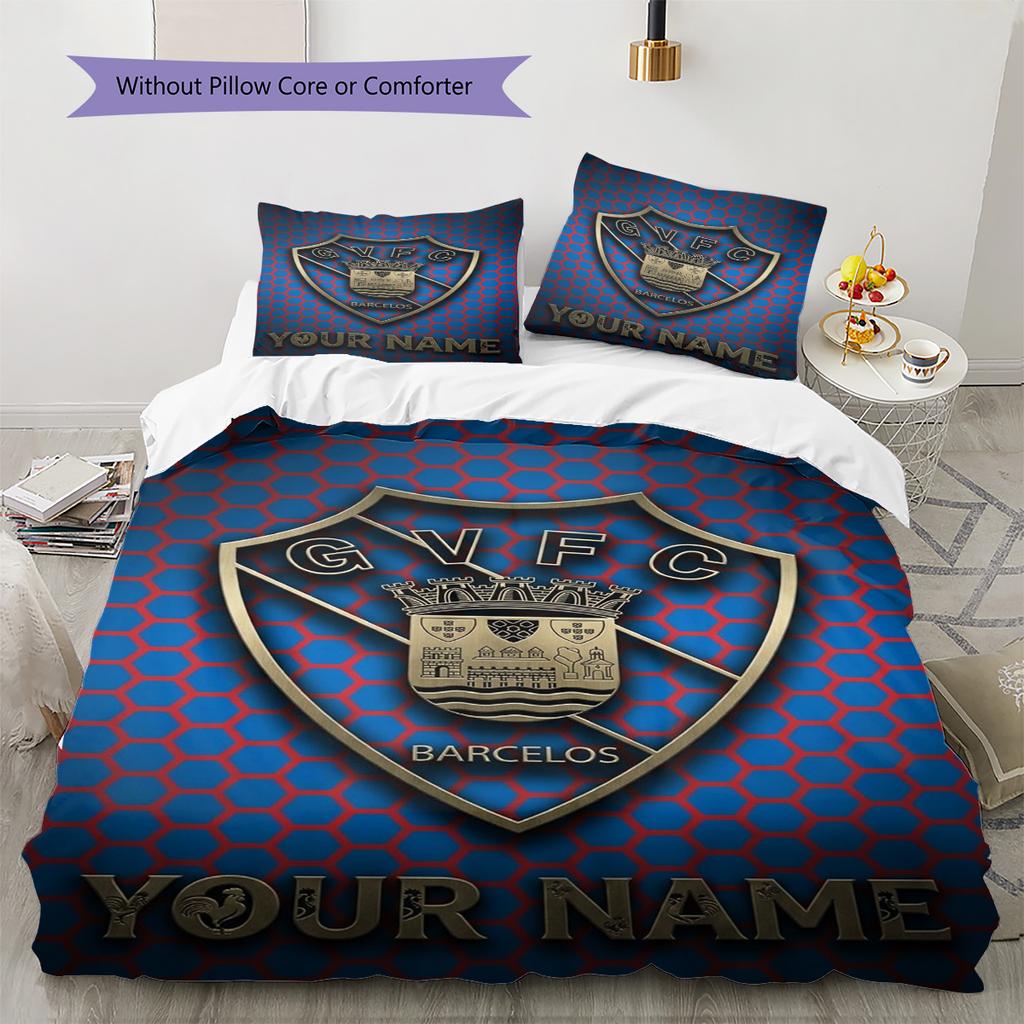Name Custom Gil Vicente FC Pattern Bedding Set Quilt Cover Pillowcase Home Decor Gift (1 * duvet cover + 2 * pillowcase, without core)