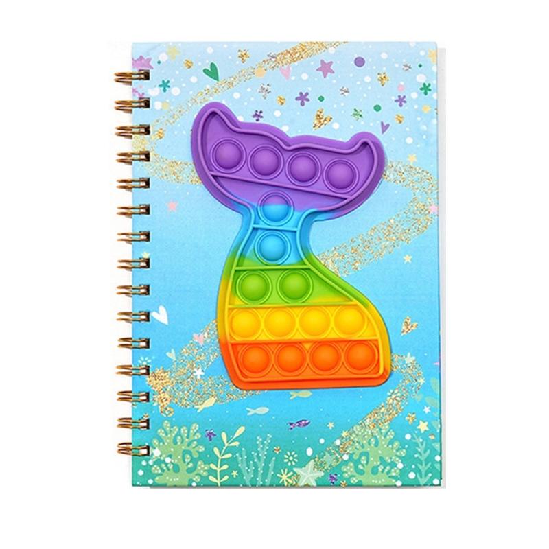 

Cartoon Spirals Notebook Popping Bubble Fidgets Journal Notebook Stationery Notepads School Supplies For Office Travel