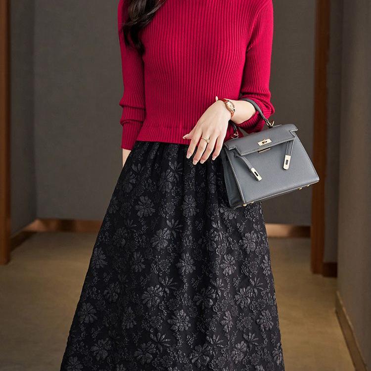 Women's Winter/Autumn Knitted Two-Piece Sweater Dress 2025