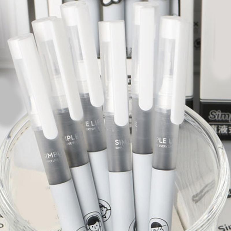 6 Pcs 0.5mm Gel Ink Pen Neutral Pen Black Ink Gel Pen Signing Pen Gel Pen Straight Liquid Pen for Journaling Writing