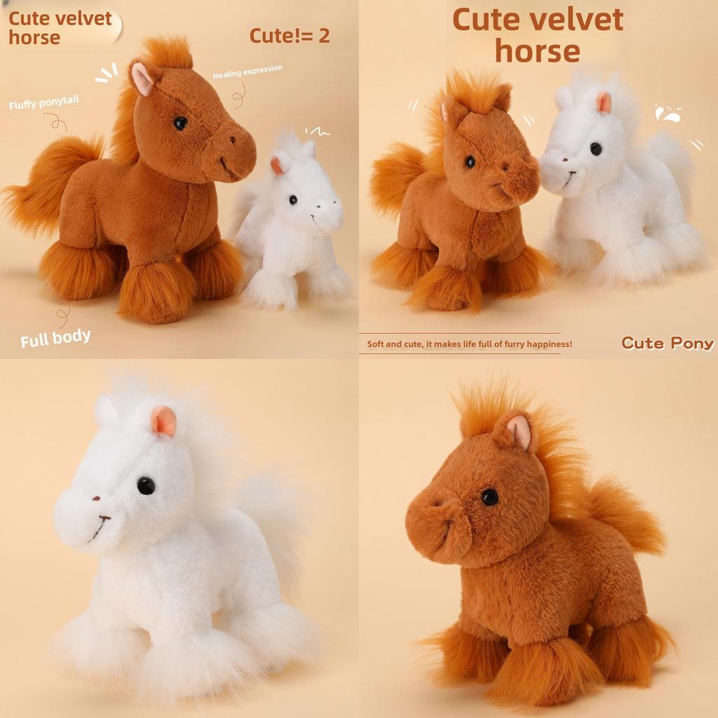 Plush Fluffy Pony Toy With Cartoon Design For Kids Gifts And Collectors Items