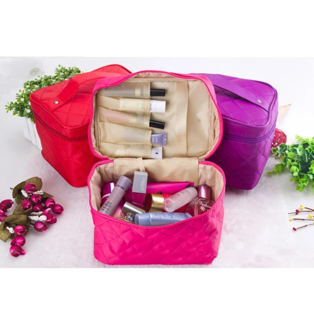 Women's Makeup Bag, Quilted Professional Makeup Bag, Large-Capacity Women's Organizer Tote, Travel Toiletry and Makeup Bag