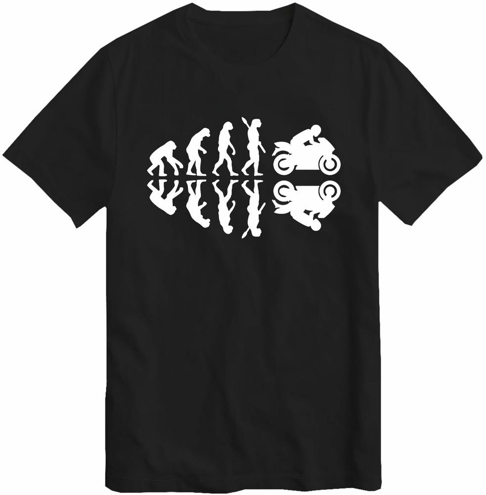 

Evolution of motorbike T-Shirt Biker Bike Rider Racer F1 Racing Reflection Top M