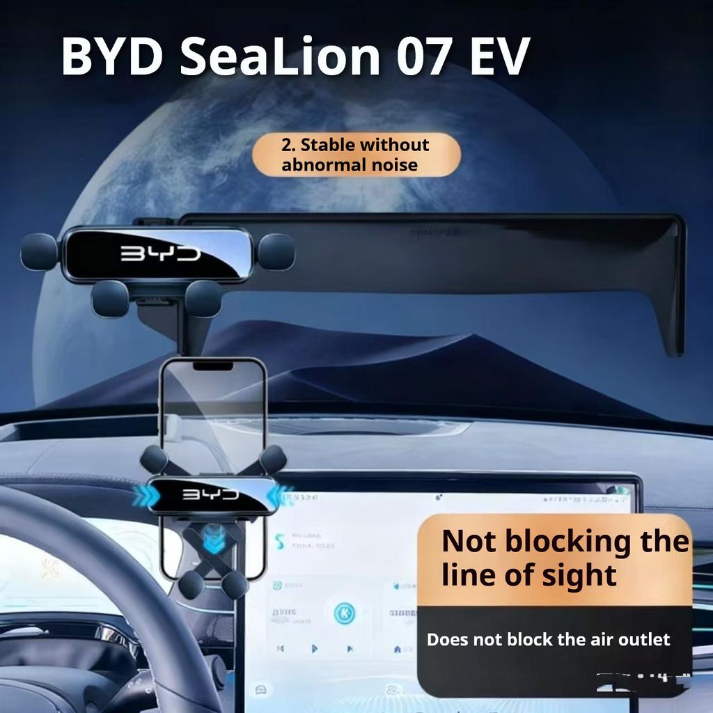 Car Phone Holder For BYD Sea Lion 07 EV 2024-2026 07 DM-i Special Navigation Mount Car Modification Accessories