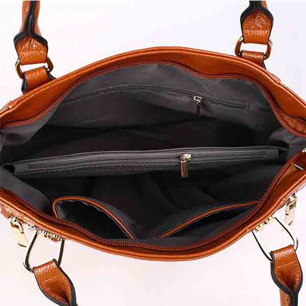 Women Bag Brand Designer Shoulder Bag Ladies Leather Handbags Litchi Pattern Casual Totes