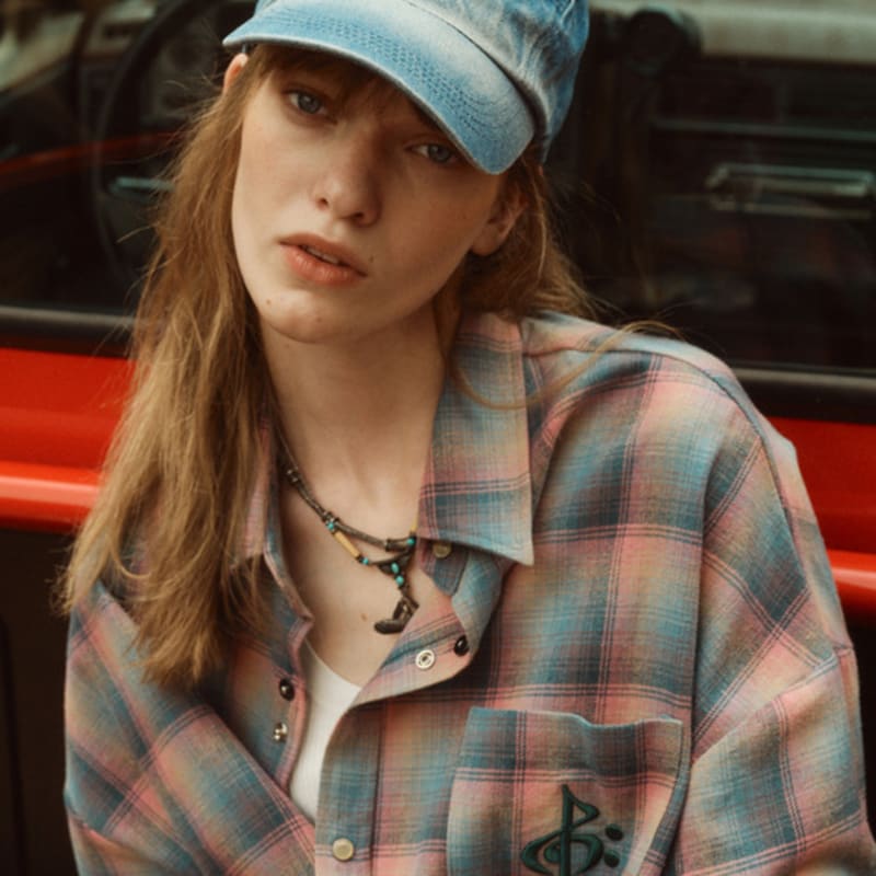 

2113 studio WASHED DENIM CAMPCAP BLUE free