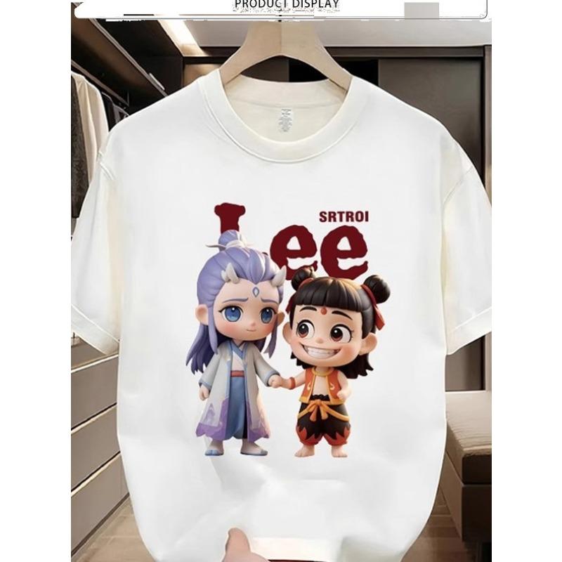 Monster Short-sleeved T-shirts for Boys and Girls, Pure Cotton, New and Cute Summer Outfits for Children of All Ages