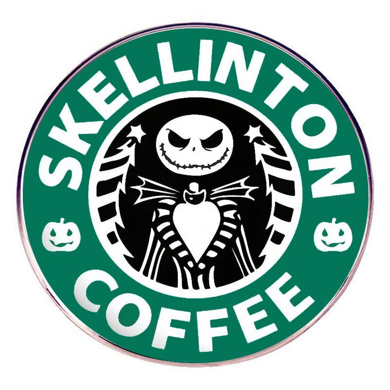 

Christmas Eve Jack Coffee Brooch: Classic Anime Metal Pin Badge 3CM