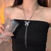Nový Nádherný Lesklý Motýľový Sveter Náhrdelník Trendy Retiazka s Príveskami Strapec Kľúčna Kosť Choker Náhrdelník Dámske Šperky na Krk pre Dámy Darček