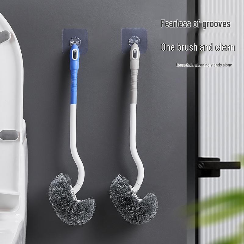 Japanese-Style Non-Slip Long Handle Toilet Brush, Wall-Mounted for Bathroom Corner Cleaning