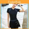 Indoor Swimsuit With High Waist Spliced Design For Hot Weather And Spa Relaxation