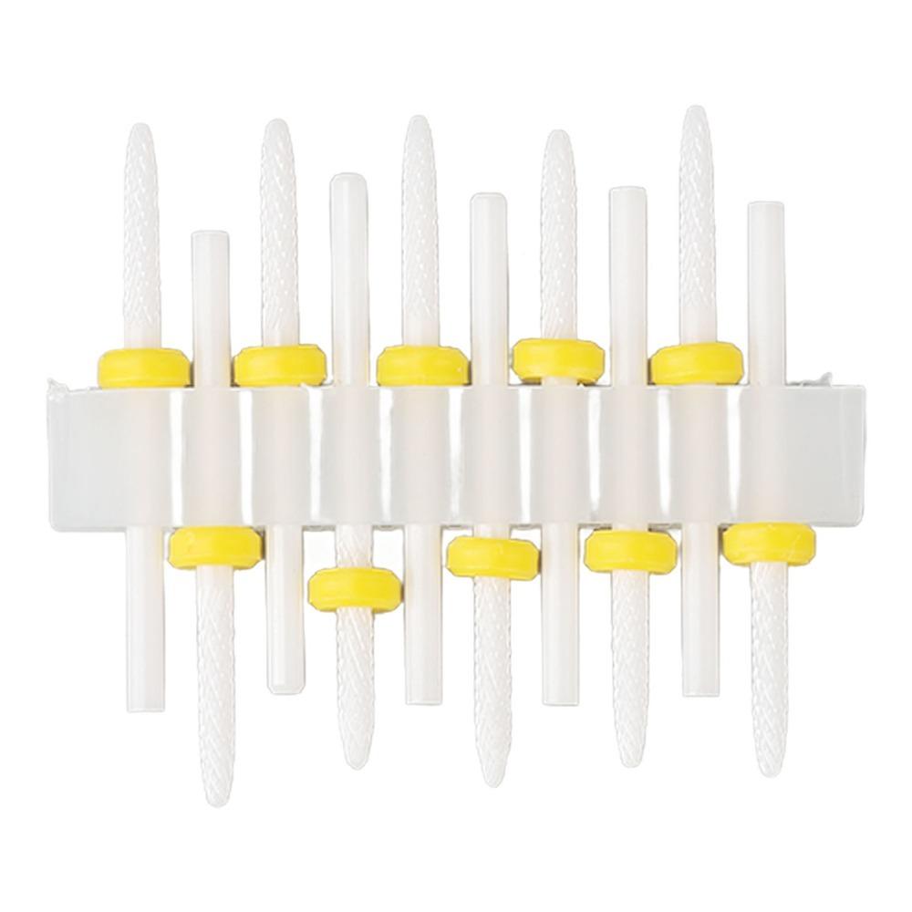 

10PCS Gentle Grinding Cuticle Remover Bit Ceramic Nail Drill Bit Gel Removal Drill Bit Nail Artist