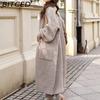 BITCED Fall/Winter Women's Long-Length Sweater Coat Casual Oversized Pocket Long-Sleeve Knit Cardigan