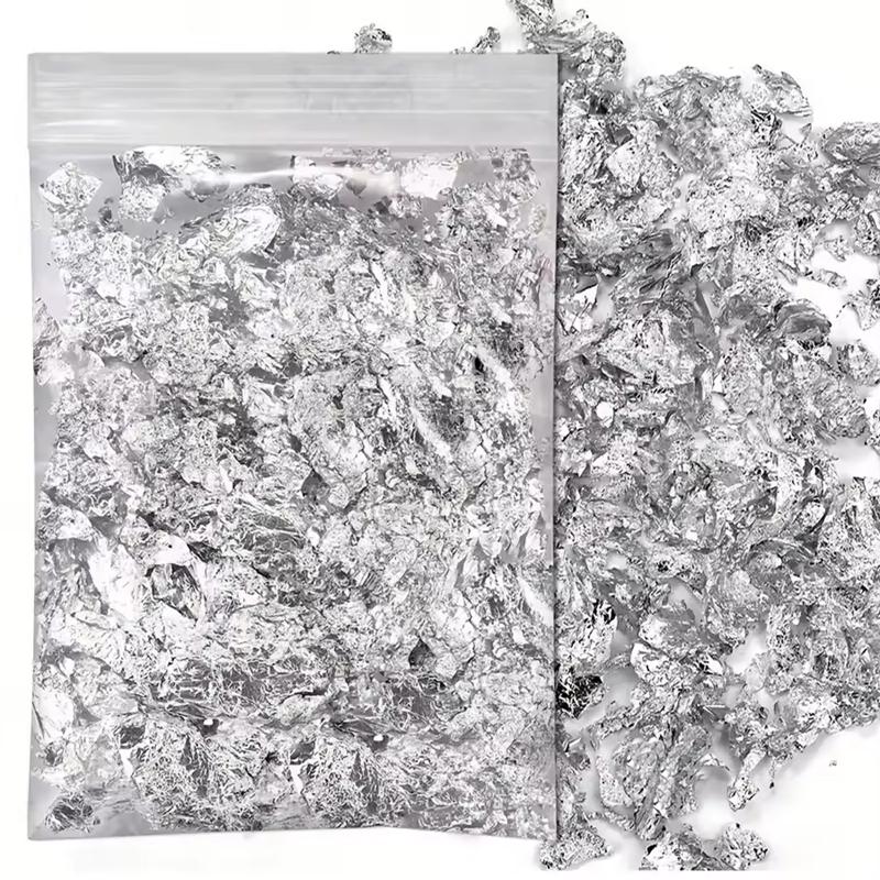 

5g Gold Silver Foil Paper Irregular Aluminum Sticker Flakes Glitter Handmade Epoxy Resin Decor Candle Making Supplies