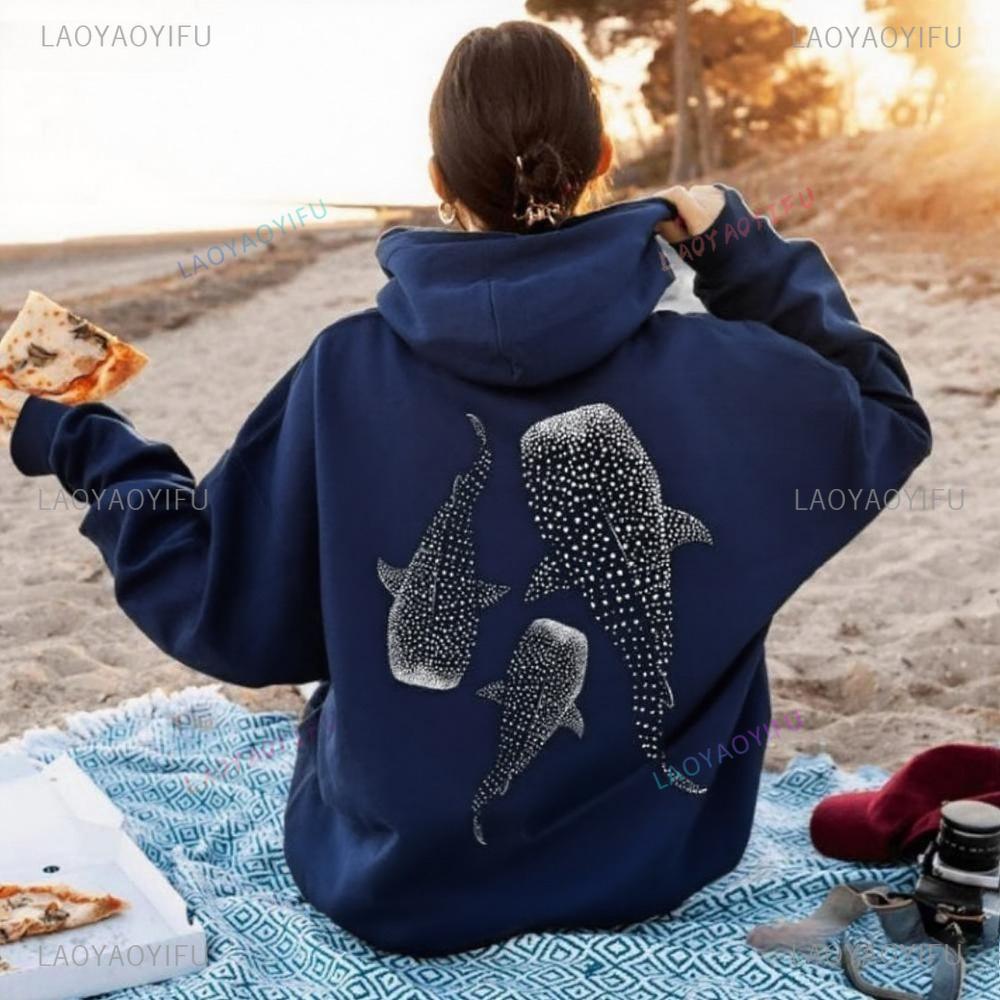 

Худи с китовой акулой, стиль, вдохновленный океаном, толстовка для любителей океана, подарок, худи для девушки-дайвера, пуловер для девушки с кокосового пляжа 3XL