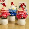 Christmas Tree Yarn Potted Plant Woven Crochet Finished Hand Ornaments Xmas Desktop Decoration Navidad New Year Christmas Gifts