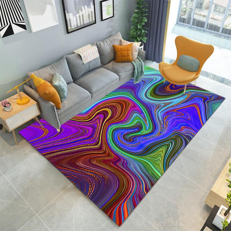 1PC Marble texture printed Carpet Rug for Living Room Bedroom Home Sofa Decoration,Non-slip Floor Mat Floor mat