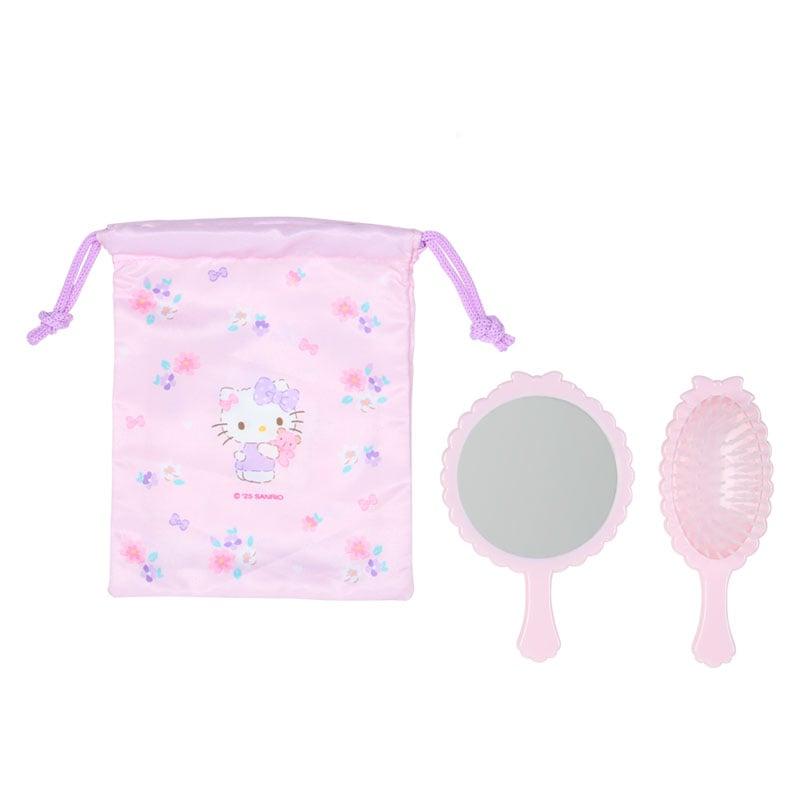 Sanrio Hello Kitty Mirror & Brush Set Japan NEW