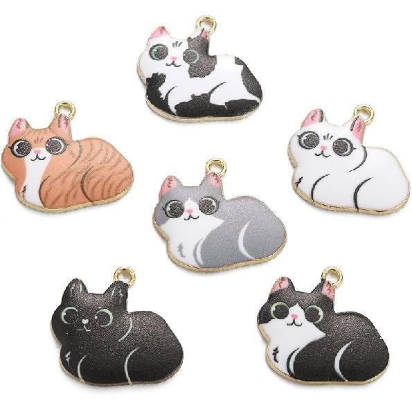 KitBeads 40pcs Enamel Rabbit Charms Mixed Styles Easter Bunny Charms Flower Printed Animal Bunny Rabbit Charms for Jewelry Making Bulk