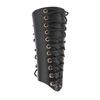 1Pc Archery Arm Guard Bracer Hunting Shooting Lace Up Lther Armguard (Black)