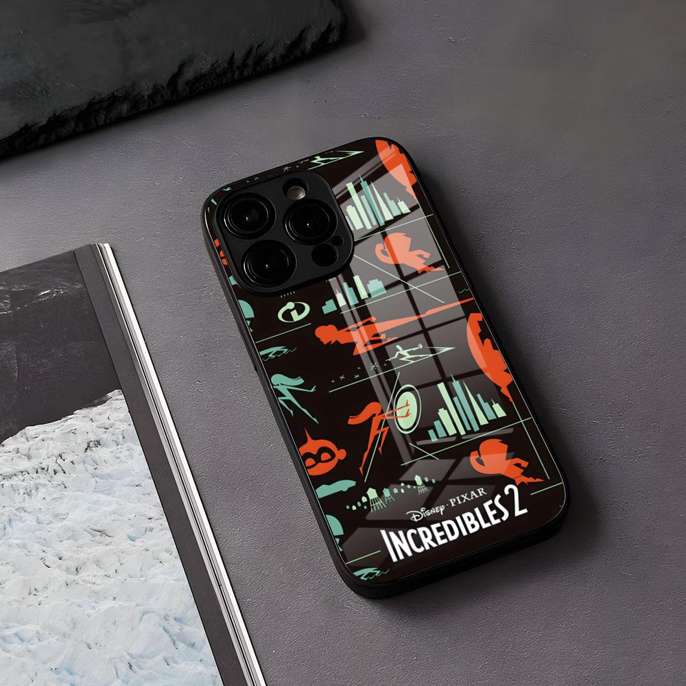 Anime Movie In-Incredibles Phone Case For IPhone 17 Air 16 E Pro Max 15 14 13 Mini 12 Pro 11 Max Plus Black Glass Cover