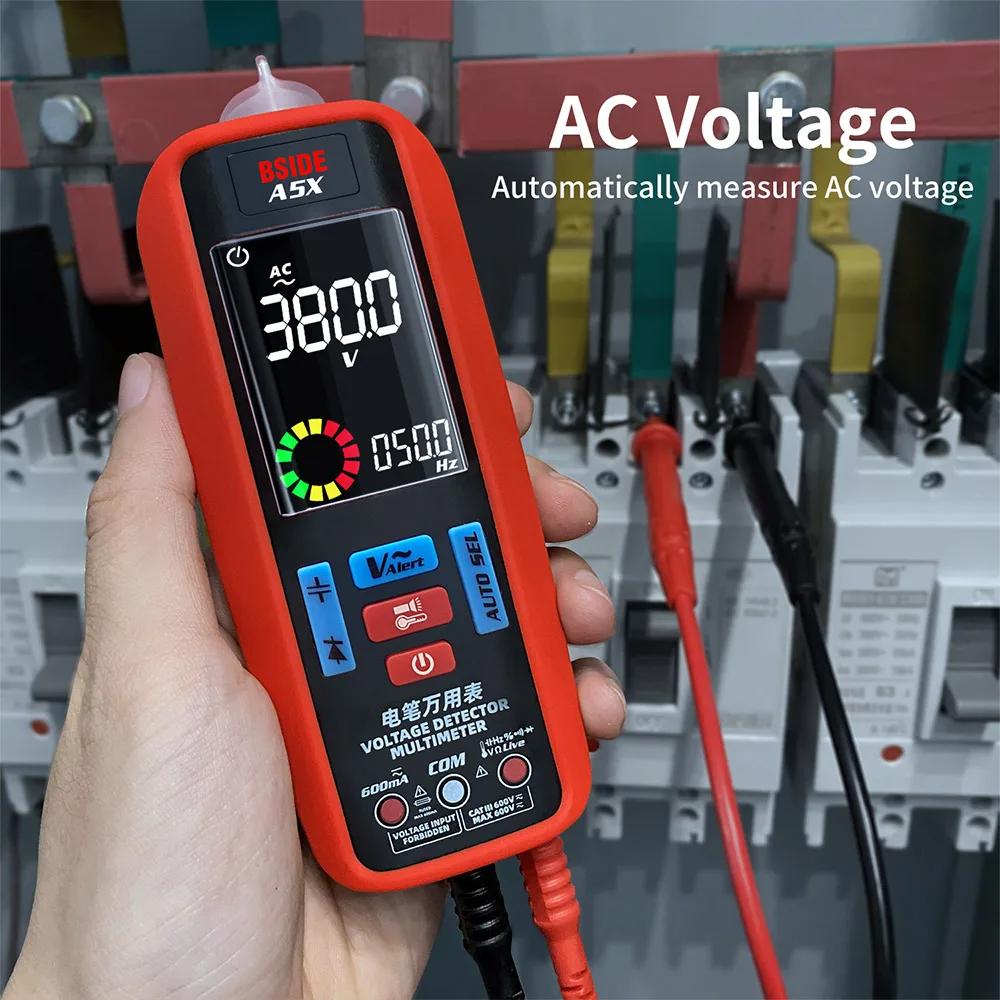 Multimetru digital inteligent A5/A5X 6000 de numărări True-RMS DC AC Tensiune curent Capacitate Ohm Temp Diodă Hz VFC NCV Test Voltmetru
