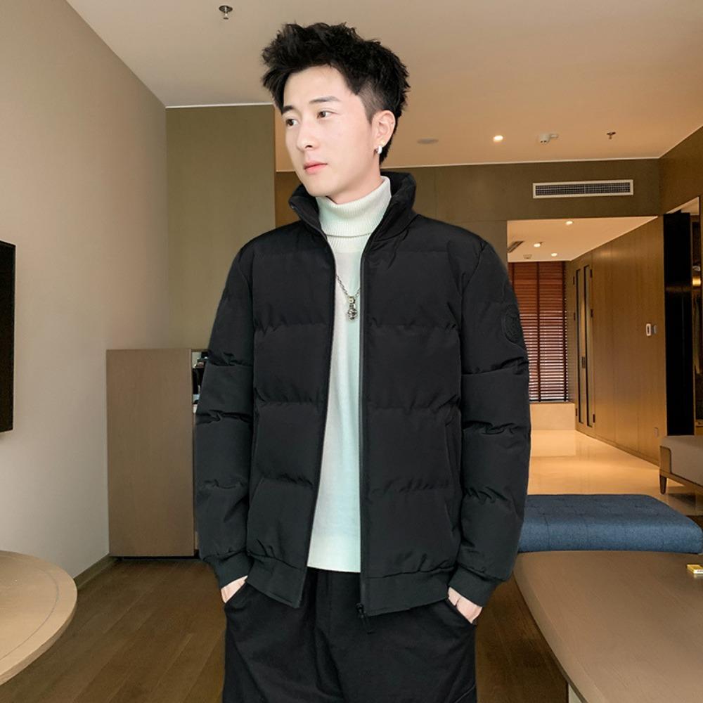 Thickened Thermal Casual Stand-up Collar Slim-fitting Cotton-padded Clothes Trendy Jackets Short Young Men's Cotton-padded Jackets