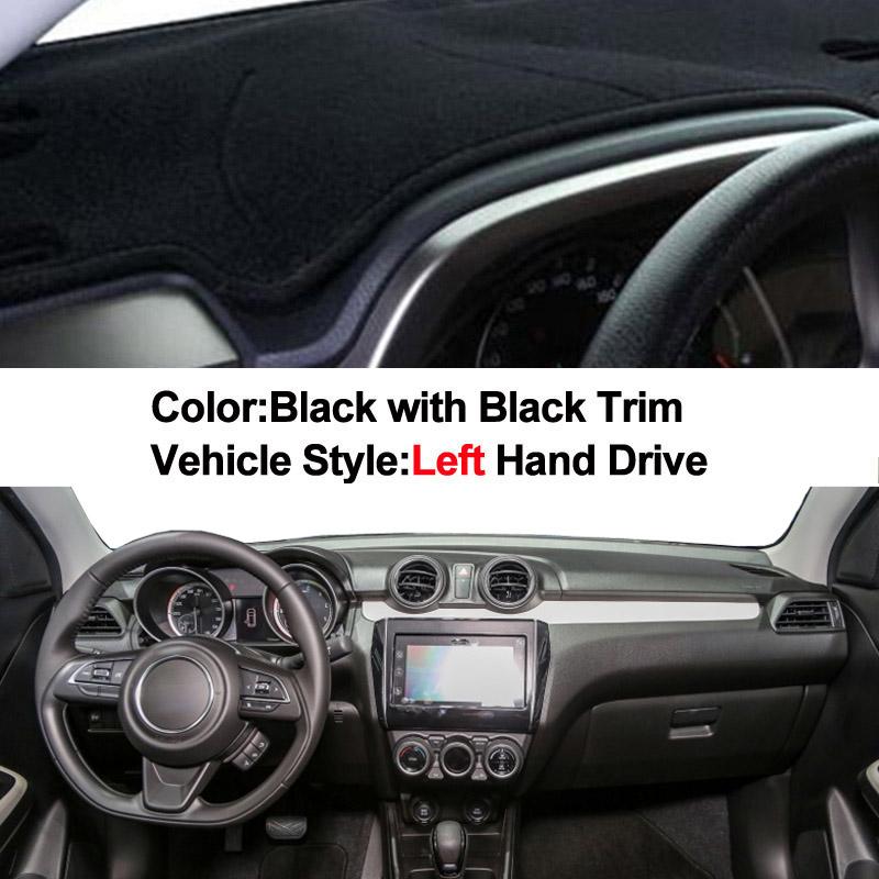 Накладка на панель приборов Автомобильный коврик на панель для Suzuki Swift 2018 2019 Коврик на панель приборов Автомобильный козырек от солнца Автомобильный Нескользящий Автостайлинг чёрный