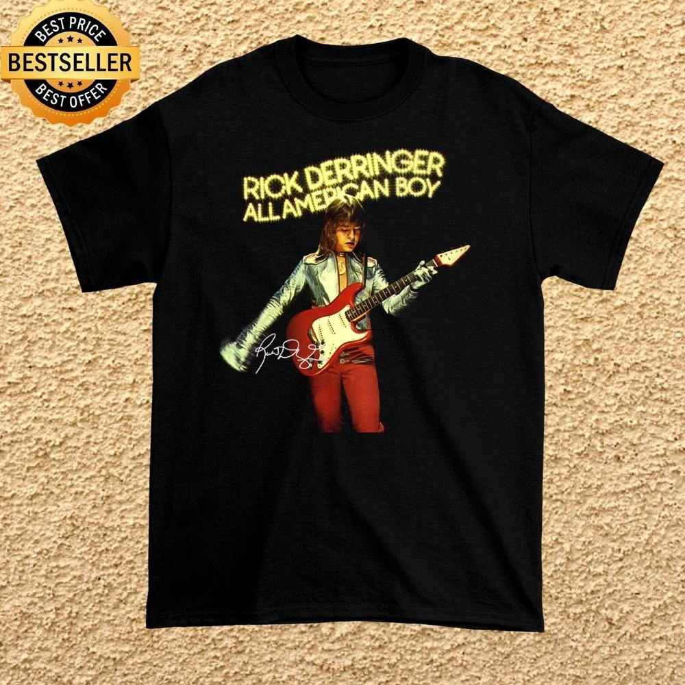 Rick Derringer – All American Boy T Shirt Black All Size S-2XL Unisex T-Shirt S