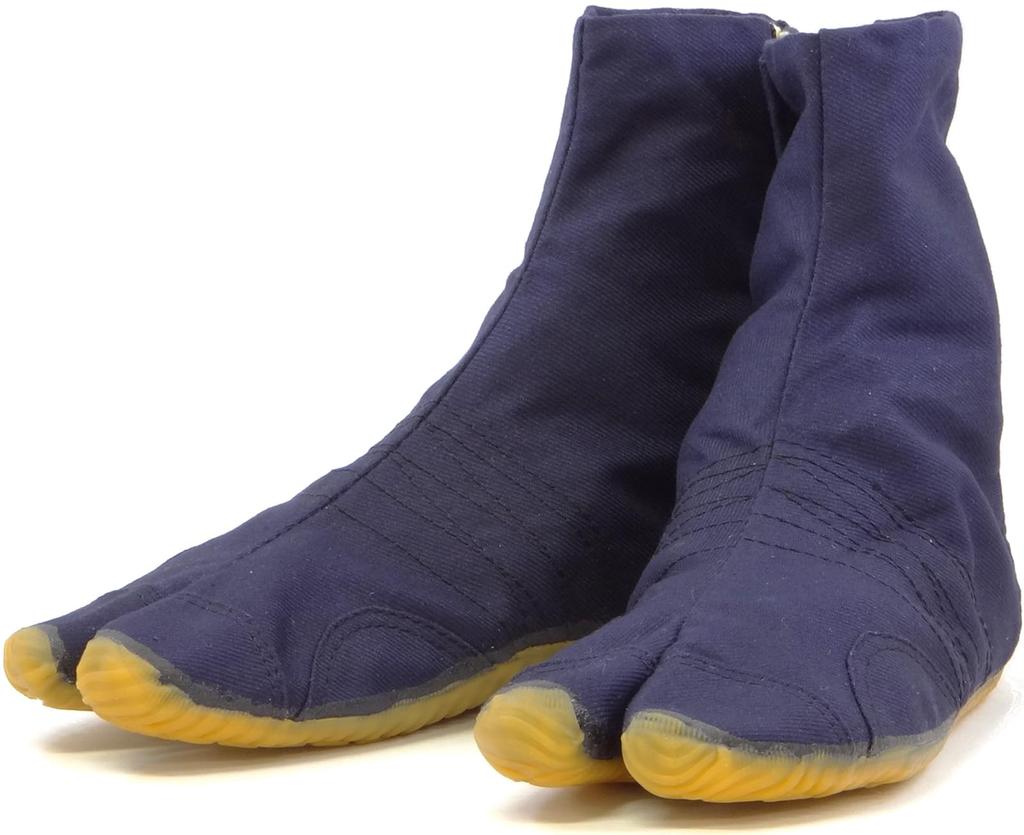 Rikioh Festival Tabi, New Barefoot Tabi II, 7-Piece Set, Navy Blue, 25.0 cm