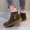 Fashion Women Plus Size Short Plush Warm Ankle Boots Platform Low Heels Booties Hight Top Zip Shoes Ladies Cowboy Style Footwear Winter