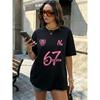 Six Seven 67 Printing T-Shirts Cotton Womens Summer Oversized Tops Soft Comfortable Short Sleeve T Shirts Casual O-Neck Clothes
