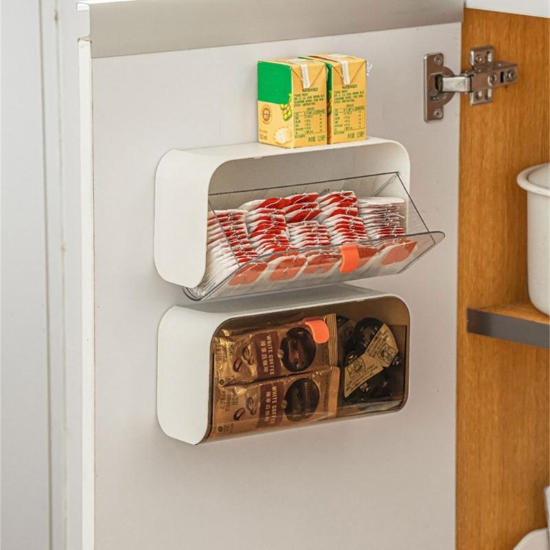 Wall Hanging Storage Box for Jewelry and Cosmetics Space Efficient Bathroom Organizer Dustproof Makeup Accessories Case