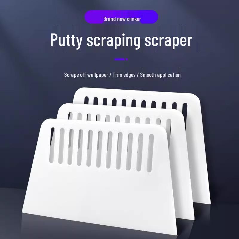 Thickened Plastic Wall Putty Scraper with Brush Style Handle