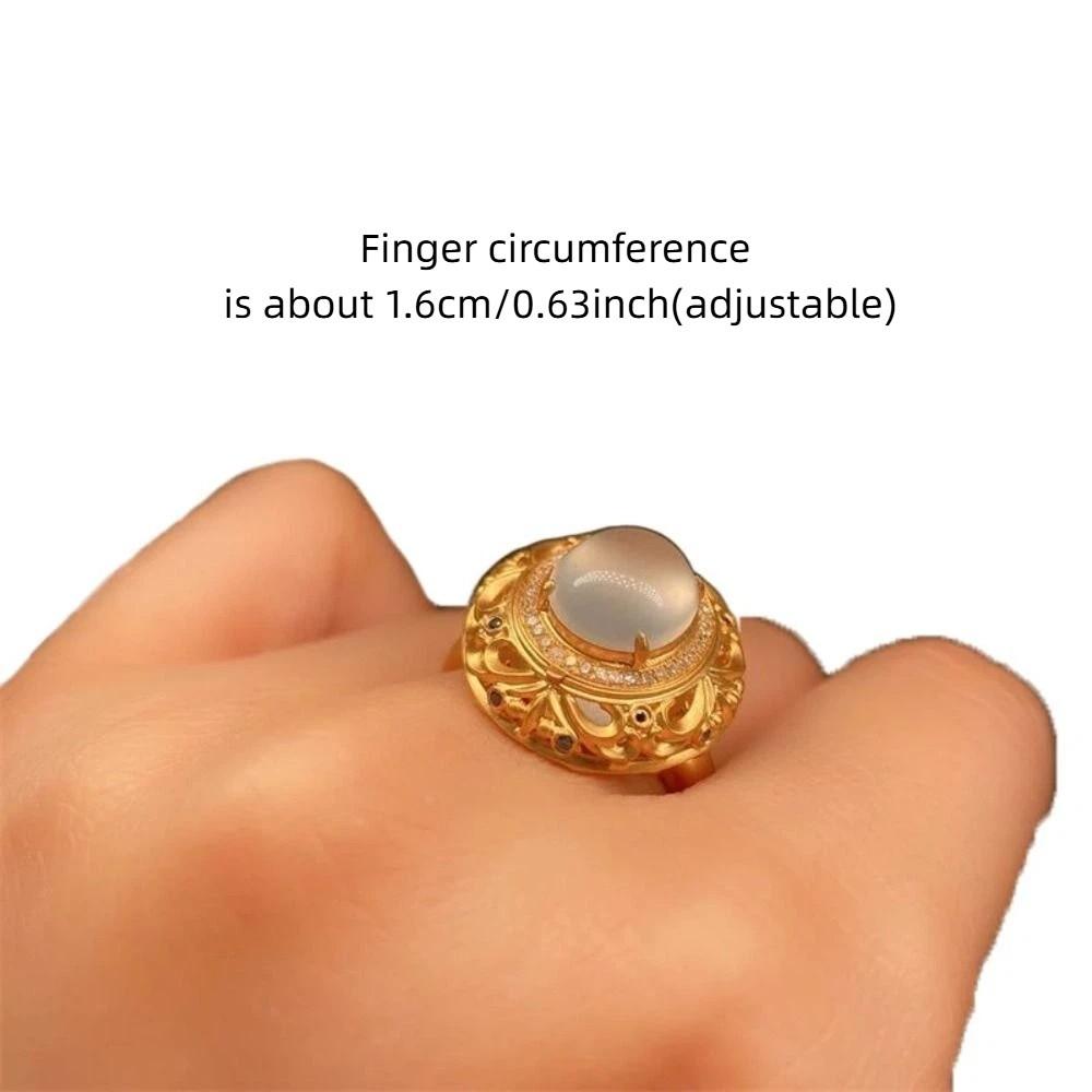 Adjustable Ring with Hidden Box DIY with Flip-top Box Women Open Ring French Style Courtly Style Retro Style Ring