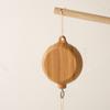 Krippenmobile Drehbare Spieluhr mit Liedern Motor Zubehör Anhänger Spielzeug 0 12 Monate Babybett Hängendes Glockenspiel Spielzeug Kinderzimmer spielt Holzmaserung