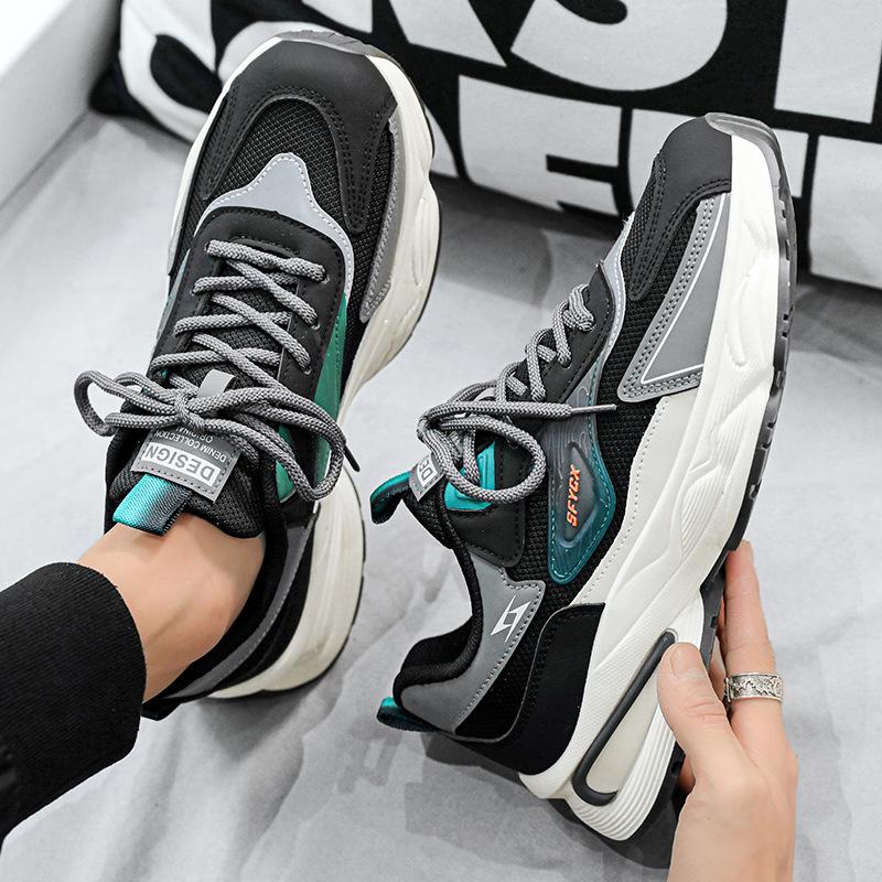 2025 neue Herrenschuhe Frühling und Sommer Jugend Sport und Freizeit Junior High School Schüler erhöhte Plattform Retro Mesh Dad Schuhe
