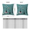 Mid Century Kitty Mischief Square Pillowcase Polyester Linen Velvet Pattern Decorative Throw Pillow Case Room Cushion Cover 18"