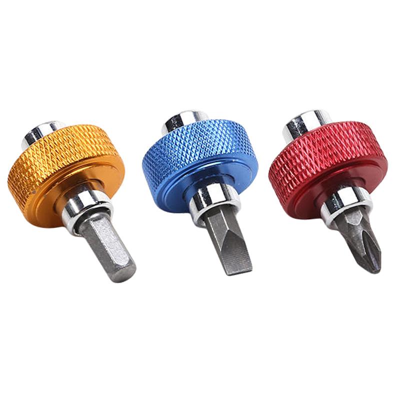 Tragbarer magnetischer Antrieb Kurzschraubendreher Multifunktionsklemmen Einfache Mini-Schraubendreher Reparatur Reparaturteile Aluminiumlegierung