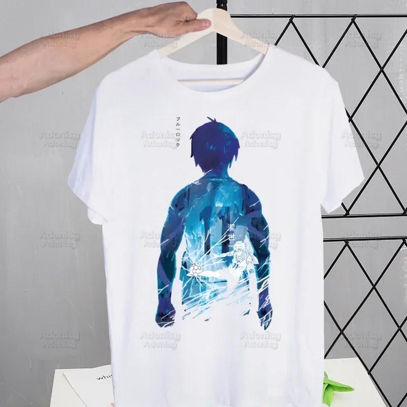 BLUE LOCK Isagi Yoichi T-Shirt Herren Tops T-Shirts Harajuku Seishiro Nagi Meguru Bachira T-Shirt Streetwear Hip Hop Herren T-Shirts