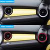 Car Interior Speedometer Radio Air Vents Panel Real Carbon Fiber Sticker For Mini Cooper R56 R55 R57 2007-2010 Accessories Set