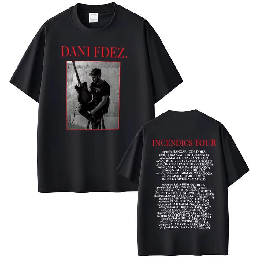 Rapper Dani Fernandez Tour Graphic Tshirt Men Women Fashion Hiphop pure Cotton T Shirts Shortsleeved Casual Harajuku Top