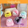 Cute Cartoon Animal Plush Wallet For Women Soft Fluffy Earphone Case Coin Purse Data Cable Holder Lipstick Pouch Wholesale