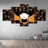 Contemporary Picture Frame Modular 5 Pieces Woman Face Abstract Art Poster Modern Wall Canvas Painting Prints Bedroom Home Decor