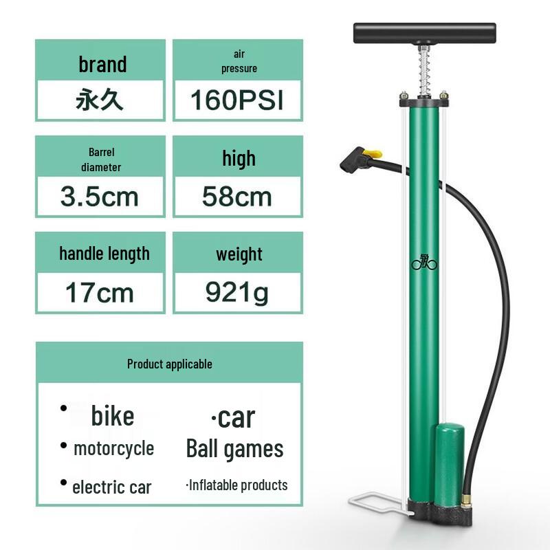 Permanent High-Pressure Bicycle Pump