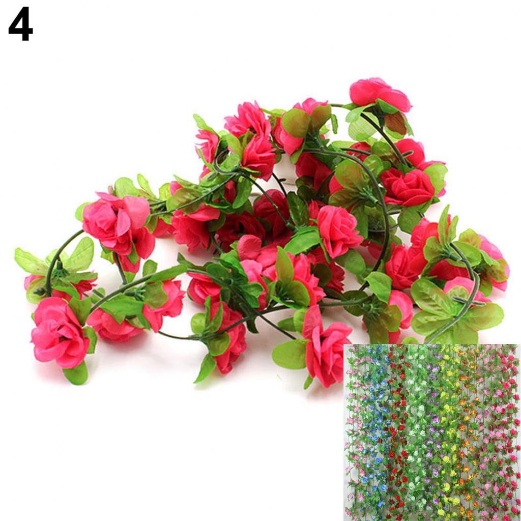 Monoceros Garden Home Wedding Party Decor Fake Flower Garland Artificial Rose Blossom Vine