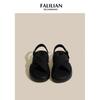 Sandals women's new summer summer models popular versatile word with thick sole black Roman sports women's shoes