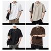 PLAYBOY Men's Solid Color Pure Cotton Short Sleeve T-Shirt