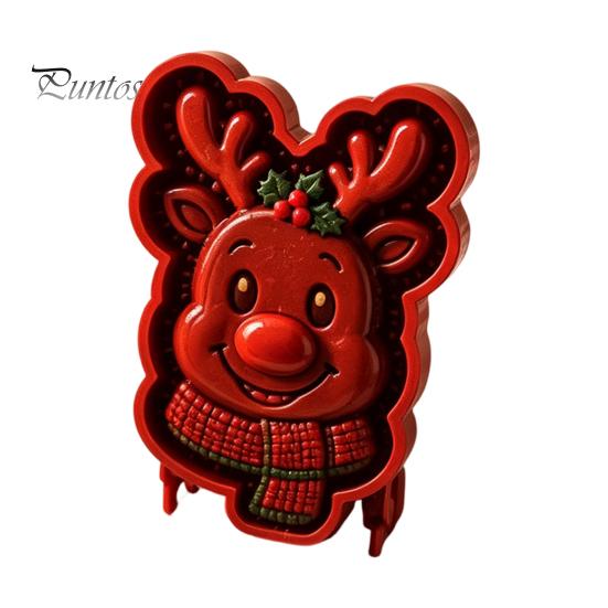 Festive Gingerbread Man Pastry Tools Christmas Mini Pie Mold, 3D Relief Embossed Hand Baking Holiday Pressed Dough Stamps Reusable DIY Press Mold for