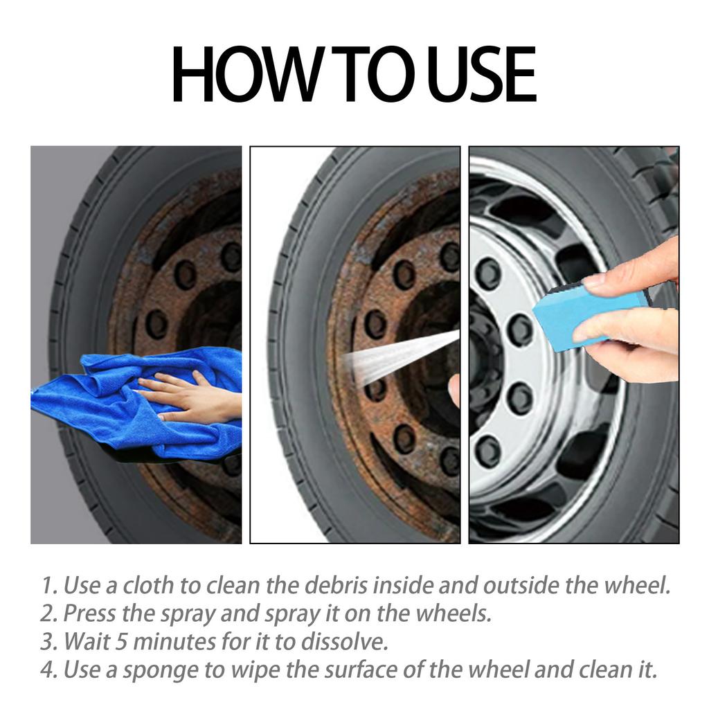 Homonth Felgenreiniger, Radnabe, Stahlring, Reinigung, Fleckenreparatur, Radgeräuschentfernung, Rostentfernung, Schmier- und Reinigungsmittel